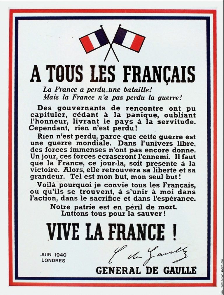 Quel Est Le But De L'appel Du Général De Gaulle